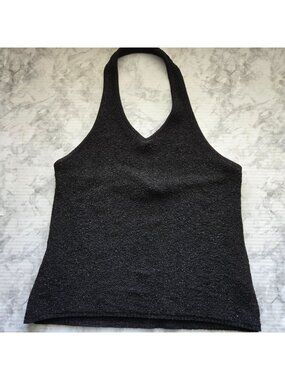VINTAGE Brand New Metallic Thread Halter Top (SKU 26-0118)